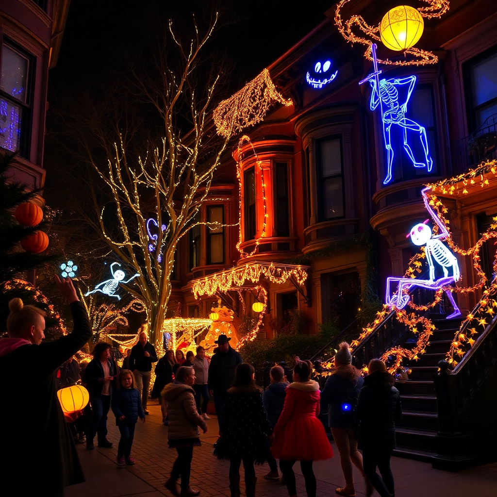 Quand un quartier new-yorkais transforme halloween en œuvre d'art collective